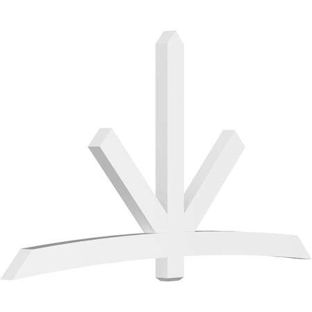 Ekena Millwork Alberta Architectural Grade PVC Gable Bracket, 108"W x 58 1/2"H x 4"D x 6"F, 13/12 Pitch GBP108X59X0406ALB00